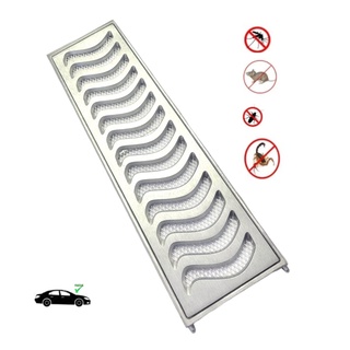 Ralo Grelha Linear 15x50cm Elite Anti Insetos Em Alumínio Com Aro De Fixação em Oferta na Shopee