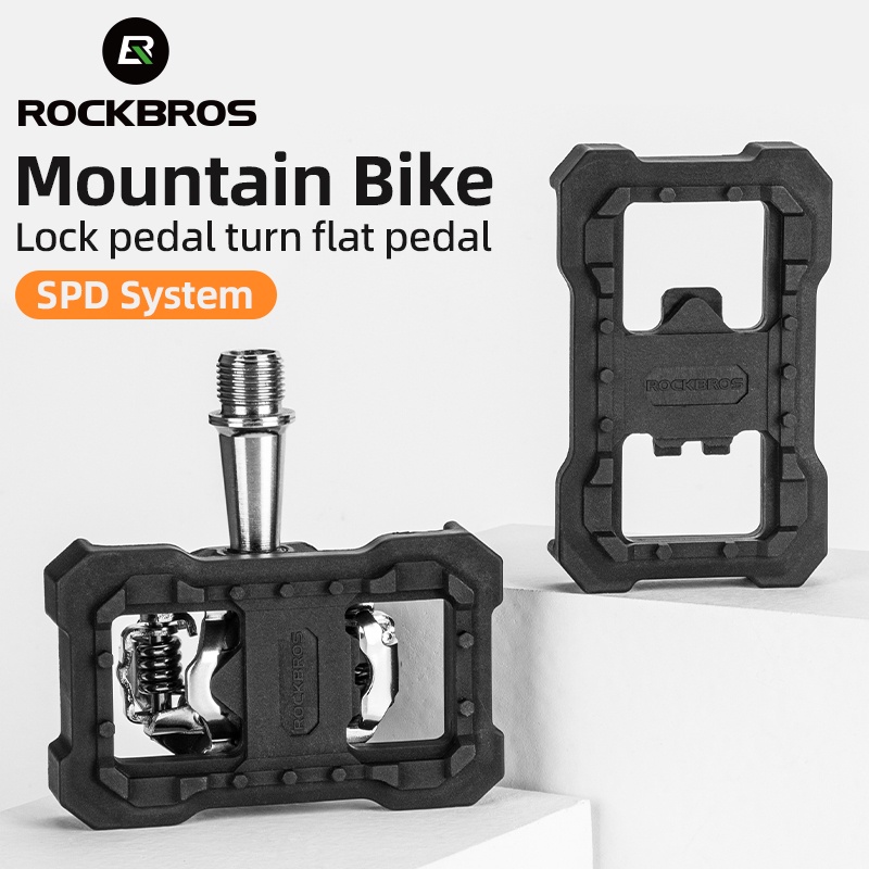Rockbros MTB Bike Flat Pedal Adaptador SPD Plataforma Conversora De Nylon Placa De Leve