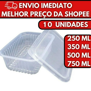 Pote Marmita Descartável Microondas Freezer Embalagem Descartável Fitness Fit Dieta Armazenamento Alimentos