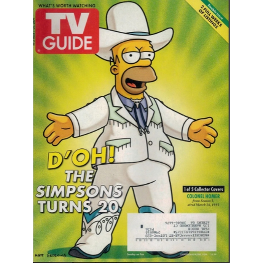 REVISTA TV GUIDE, DE 20 DE DEZEMBRO DE 2009, COM HOMER SIMPSON NA CAPA.