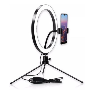 🔥🔥🔥 Ring Light 26cm/10 Polegadas + Tripé De Mesa + Suporte Celular anel led p/ xiaomi iphone samsung em Oferta na Shopee