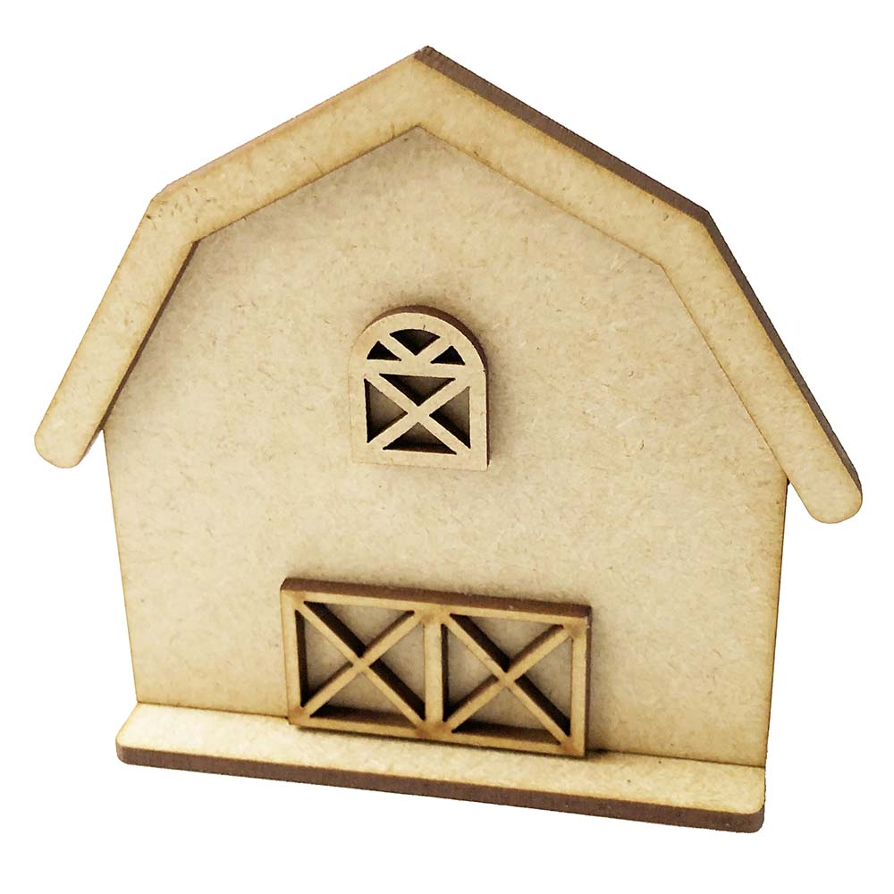 Kit com 5 Mini Celeiro cenário 12 x 11 cm artesanato decoração fazendinha country caixa cenário