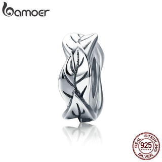 Bamoer Coleção Primavera 925 Prata Esterlina Empilhável Árvore Folhas Beads Fit Charm Bracelet Jóias Finas S925 Scc597