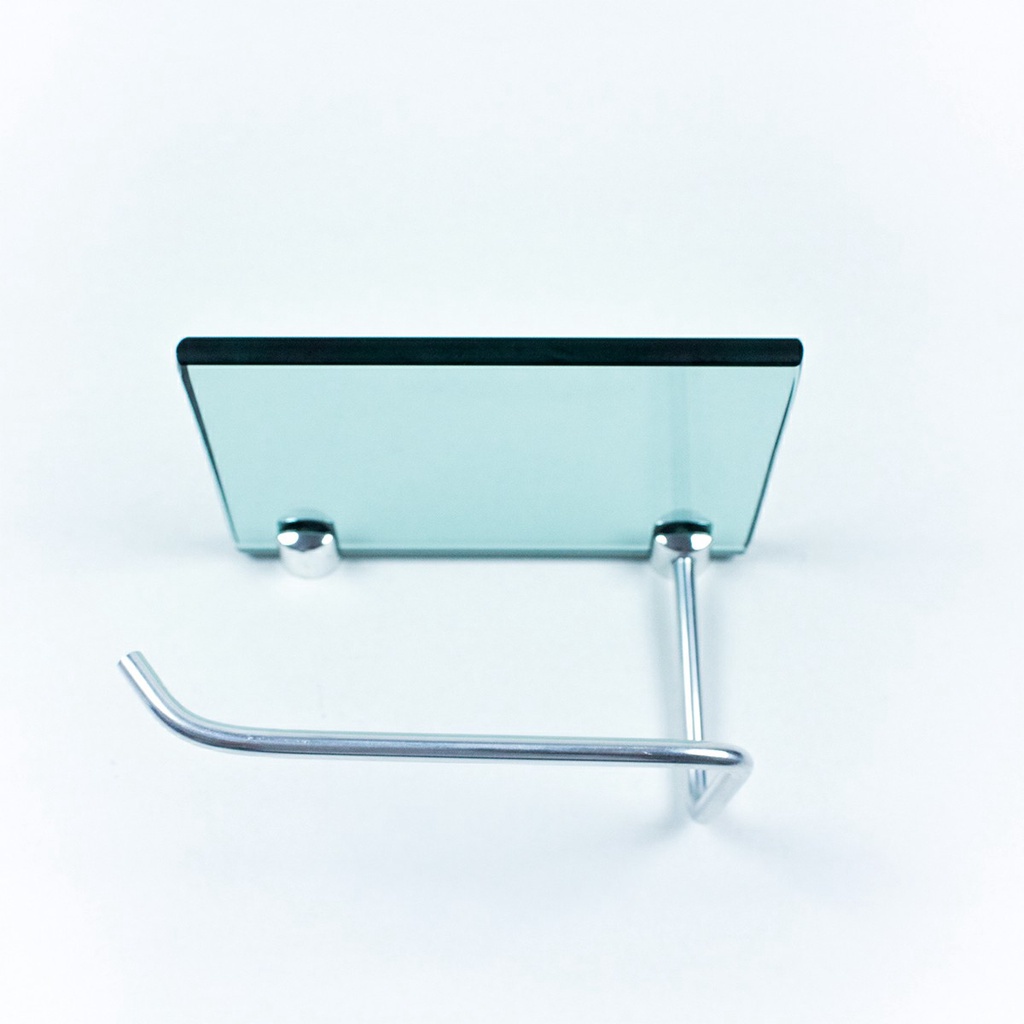 Porta papel higiênico em vidro VERDE 10x15cm com suporte prateleira acessórios para banheiro em Oferta na Shopee