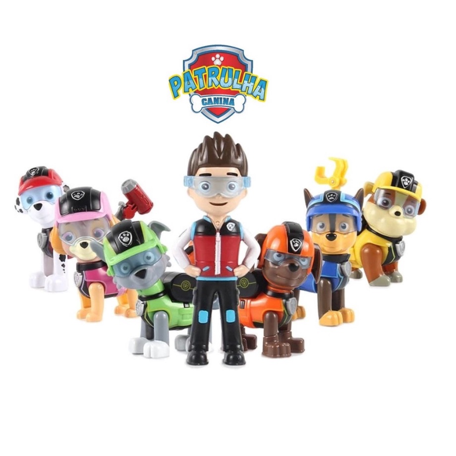 Patrulha Canina - Paw Patrol - Boneco Brinquedo Miniatura - Action ...