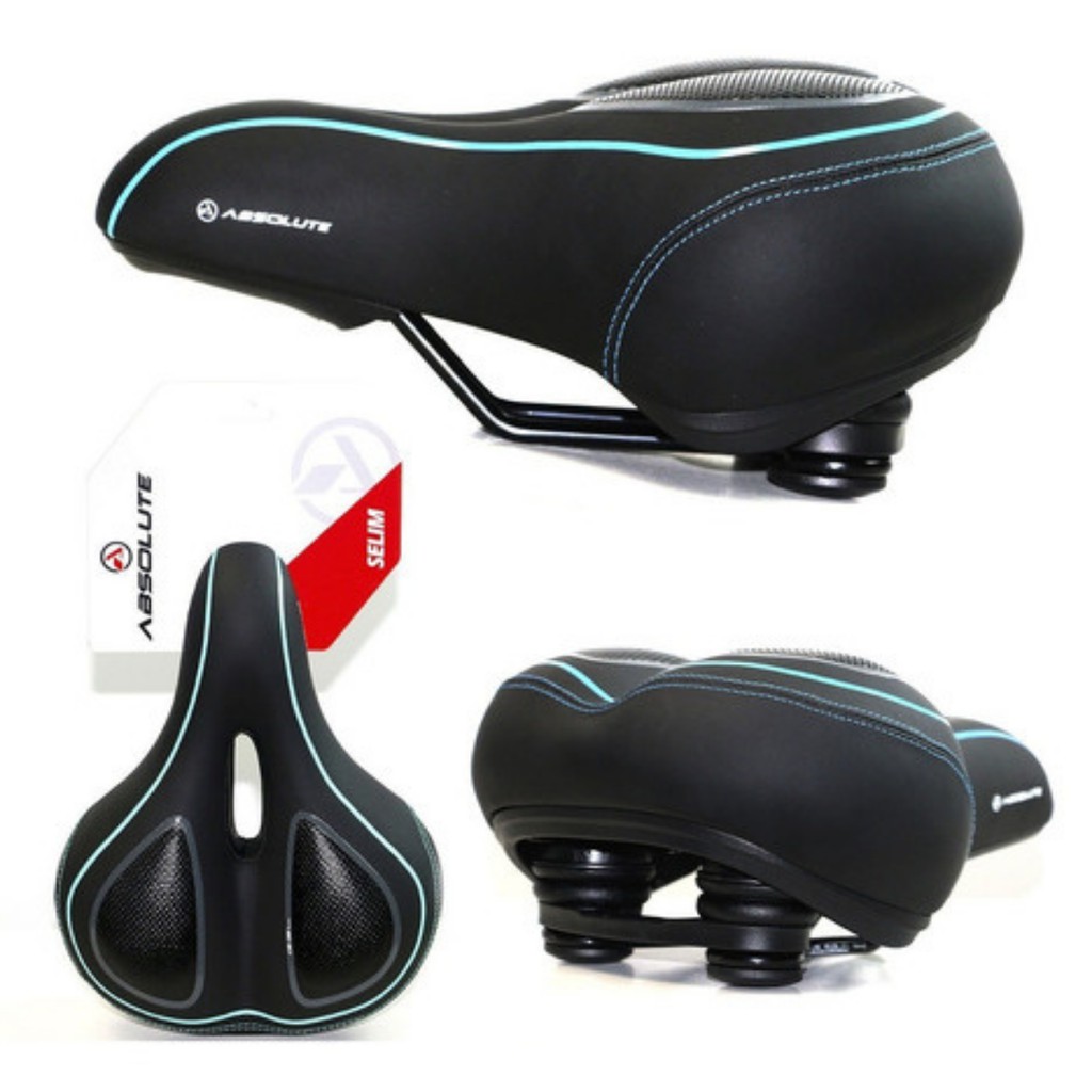 Selim Mtb Absolute Com Gel/Elastõmero  - Azul - Oferta!