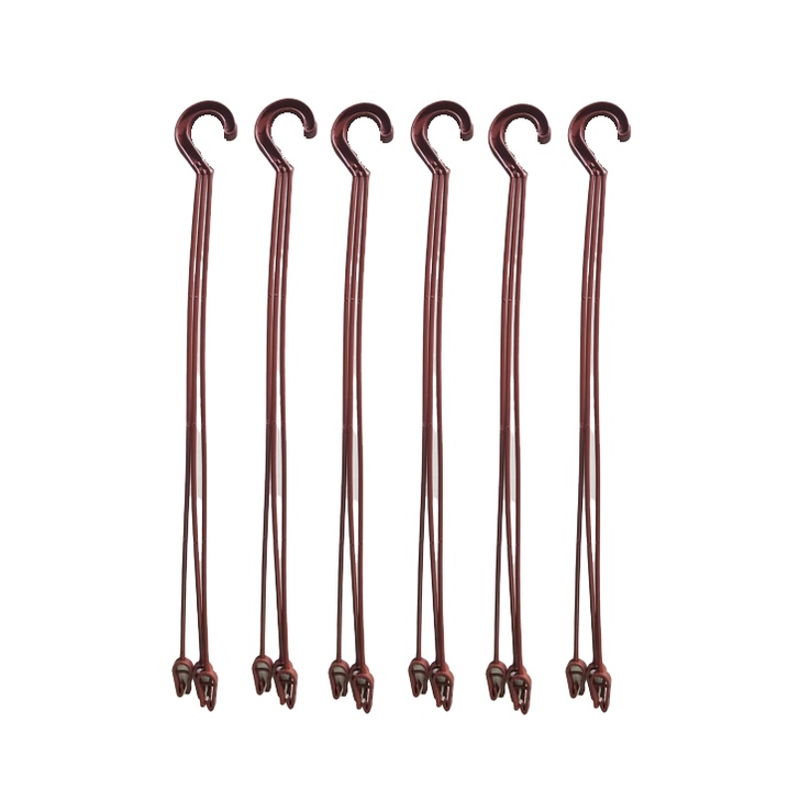 25 HASTES PLASTICAS DE 43 CM MARROM PARA VASOS E CUIAS