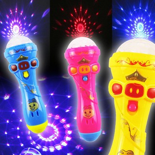 Microfone De Brinquedo Engraçado E Iluminado Sem Fio Toca Música/Karaoke Gift