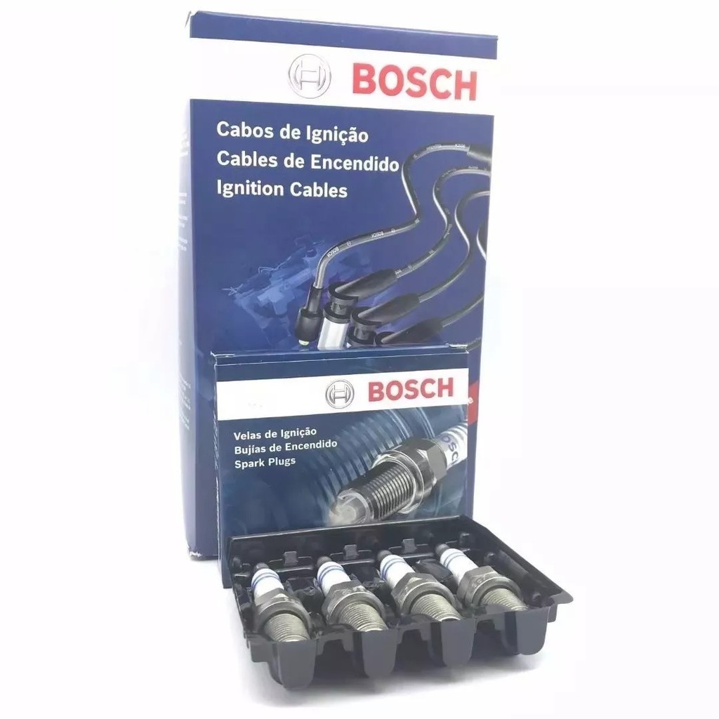 Kit Cabos E Velas Bosch Fiat Uno Palio 1.0 1.4 Fire Flex