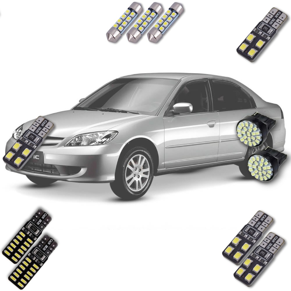 Iluminação Automotiva em Led Honda Civic 2002 a 2006