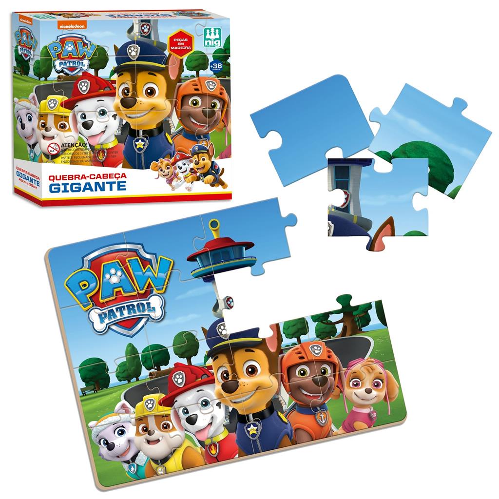 Puzzle Patrulha Canina Gigante Quebra Cabeca Paw Patrol - Nig Brinquedos