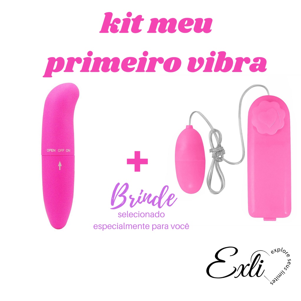 Kit Meu Primeiro Vibra Vibrador Bullet Multivelocidades Vibrador Golfinho Liso Ponto G 9925