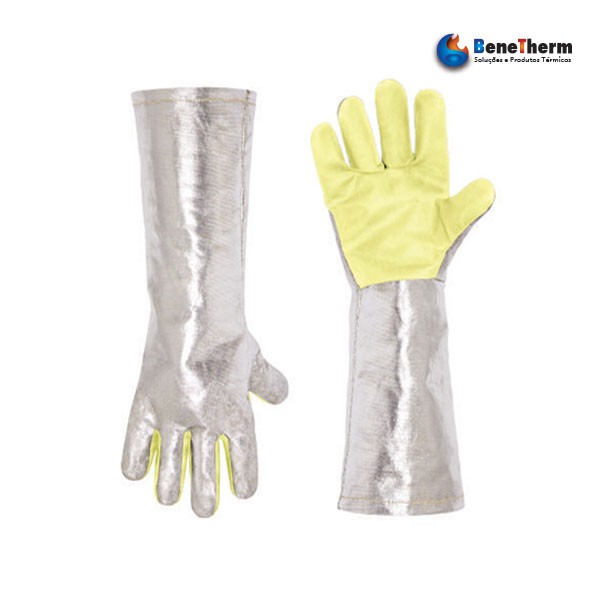 Luva Therm Fire Aluminizada 5 Dedos Palma Aramida Benetherm CA 40594