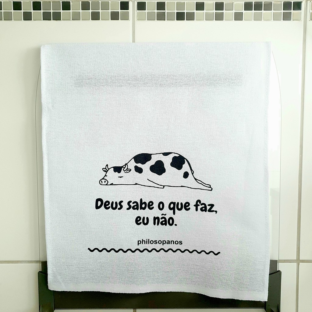 Pano de Prato criativo divertido engraçado minimalista cozinha 100% ...