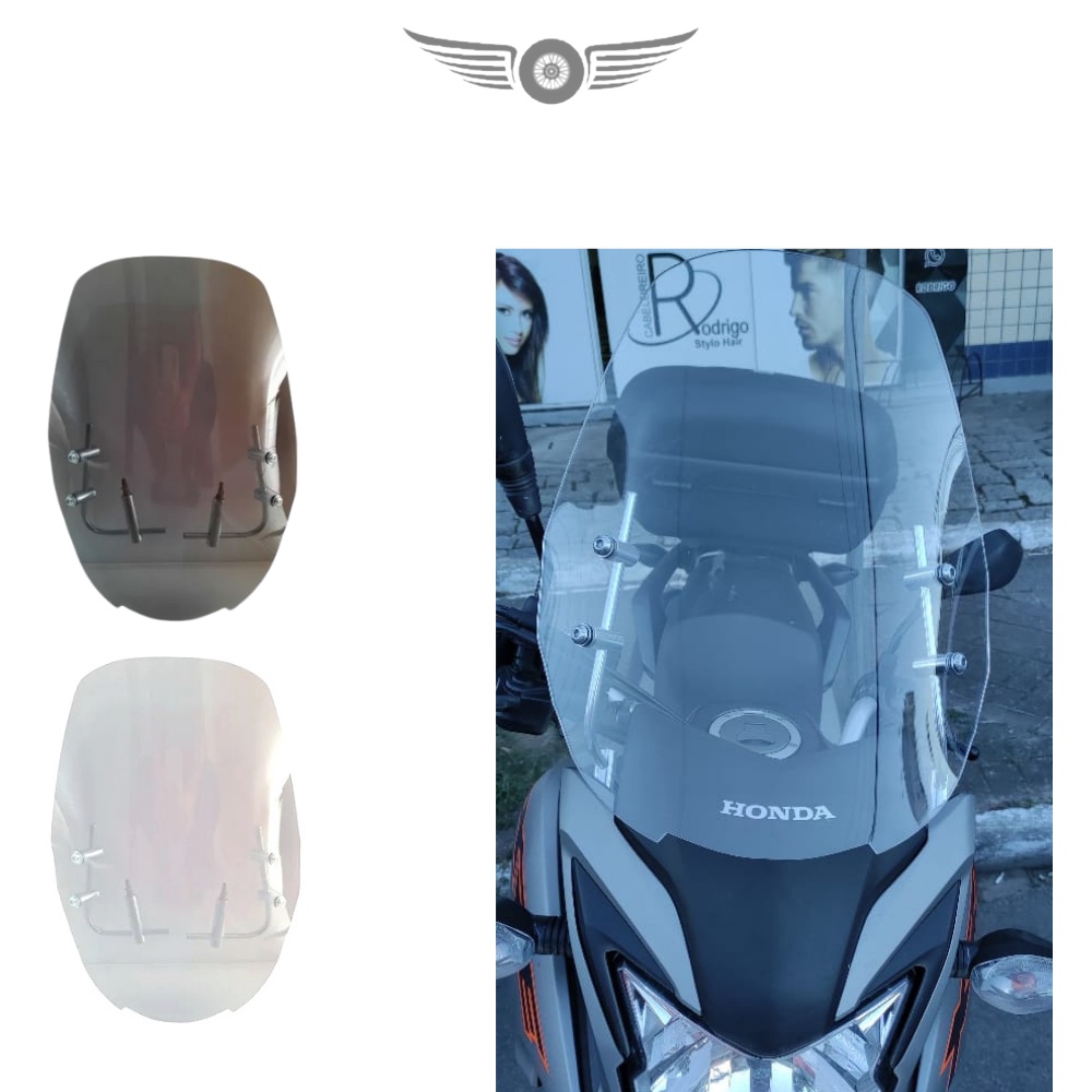 Bolha Parabrisa  Para Moto Xre 190 / XRE190  3 mm - Cristal OU FUME até 2024