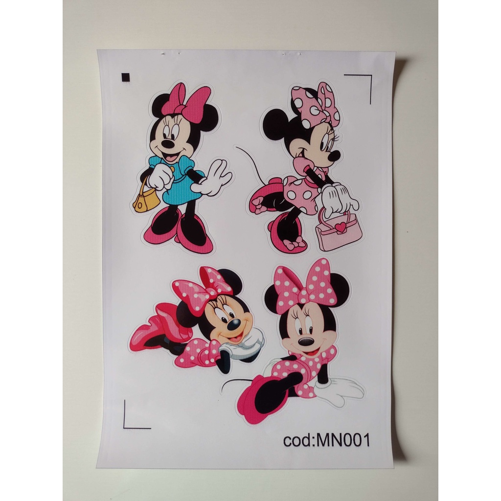 Adesivos Minnie Cartela adesivos á prova d'água -  temos á pronta entrega Chega rapidinho