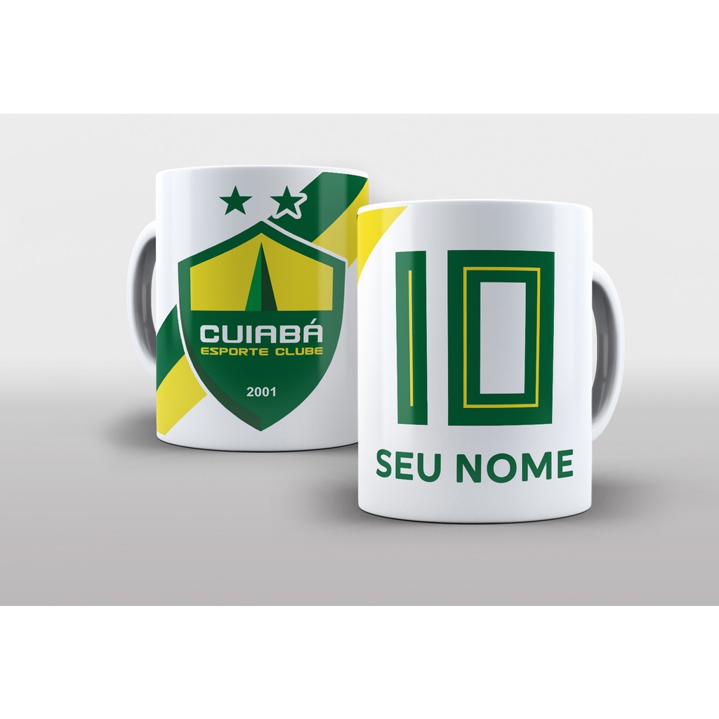 Caneca personalizada do Cuiabá com nome e número | Shopee Brasil