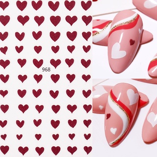 Autocolantes De Unhas 3D Coração Preto De Amor Cartoon Bonitinho Carta De Casal Autocolante De Embrulho Manicure Acessórios De