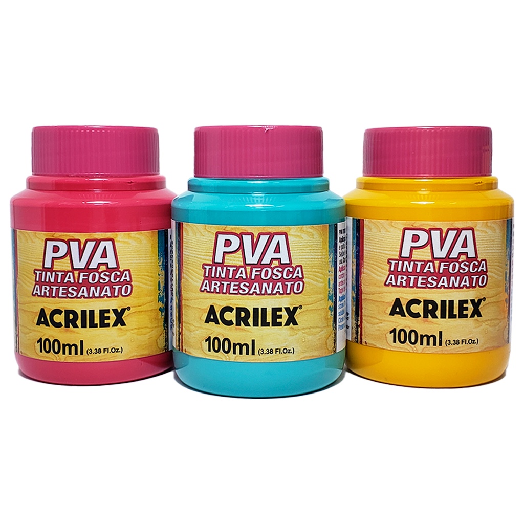 Tinta PVA Fosca Para Artesanato 250ml Acrilex - 896 Rustico - Casa Do