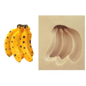 Molde de Silicone Fruta Bananas - Biscuit, Resina, Pastas e etc... (K 35)