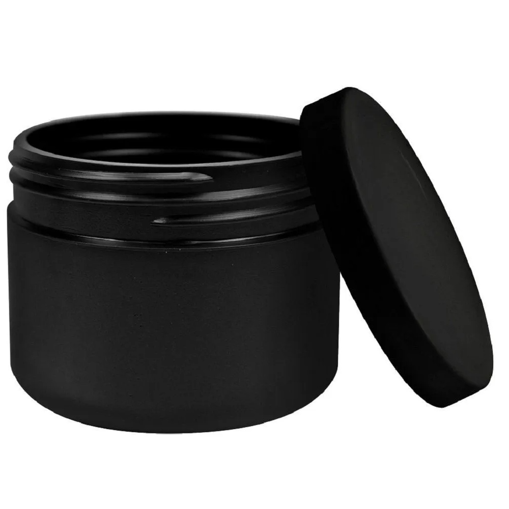 Pote Plástico Preto Multiuso Redondo 350g - Santa Clara