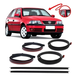 Kit Borracha Pingadeira Friso Teto Gol G3 G4 4 Portas - Par