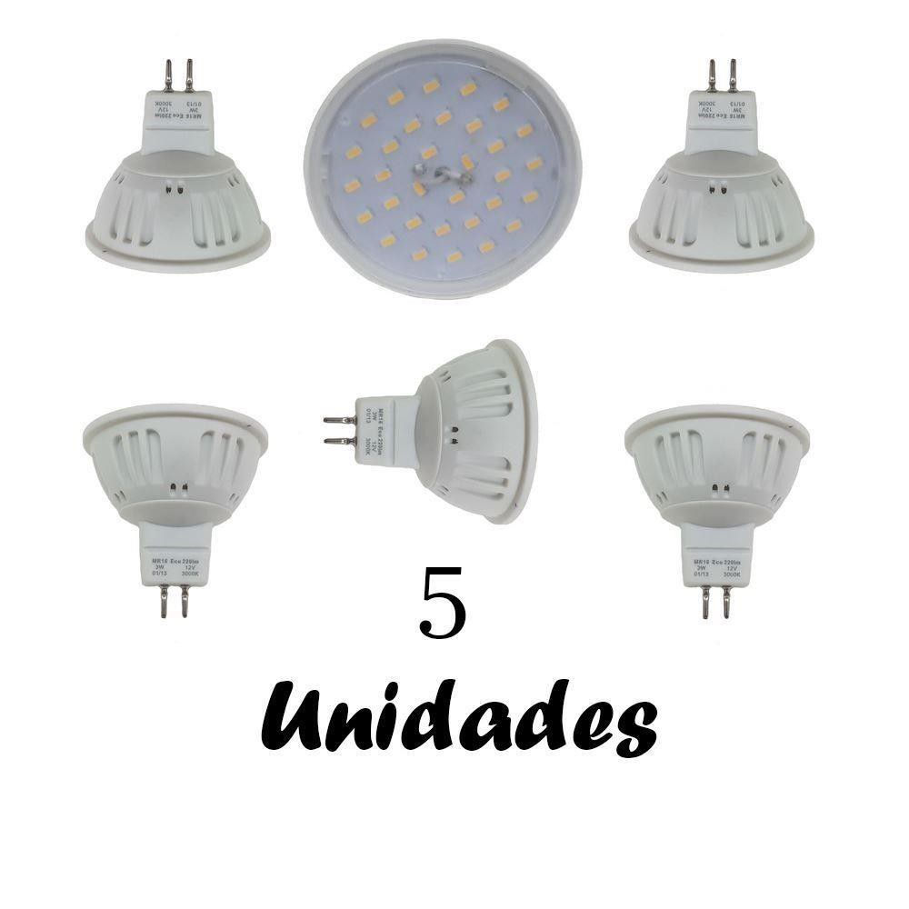 KIT COM 5 LÂMPADAS DICROICA MR16 GU53 50W 12V BIPINO 01394 = ESTE PRODUTO PRECISA DE REATOR TRANSFORMADOR PARA FUNCIONAR POIS OPERA EM 12 VOLTS ( NÃO PODE SER LIGADO DIRETO NA REDE ELÉTRICA )