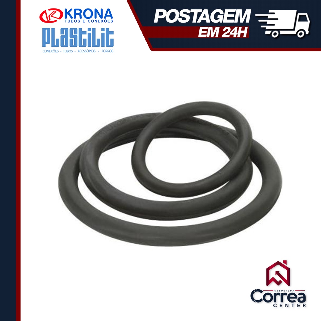 Anel de Vedação para Conexões PVC 40 50 75 100 150mm – 10 Unidades