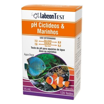 Alcon Labcon Teste Ph Ciclideos E Água Salgada / Marinho 15ml - Faz até 120 testes