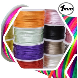 1 METRO Fio de Seda Cordão de Cetim 1mm - Várias Cores em Oferta na Shopee