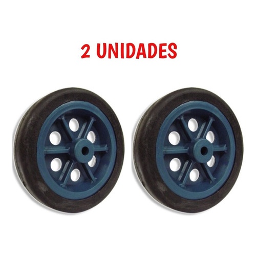 2 Rodinhas Reforçada Luxo Para Carrinho De Feira 2 Peças Rlx