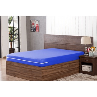 Capa De Colchão Microfibra Solteiro Altura 30 Cm Azul Royal