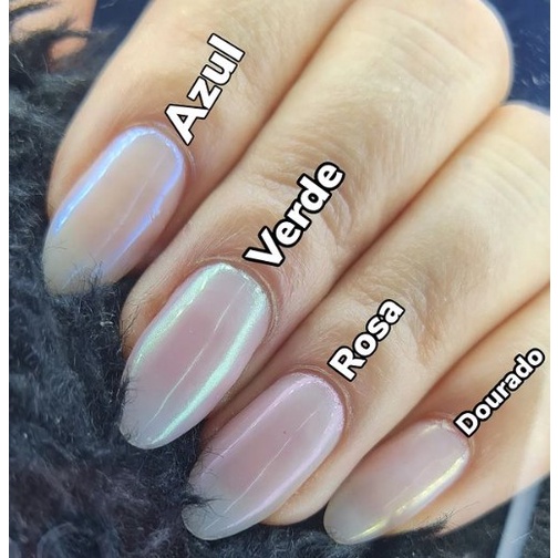 Pó Sereia para unhas Pó Cromado