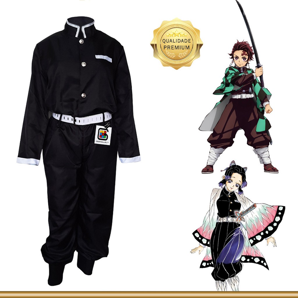 Cosplay Uniforme Demon Slayer 3 Peças - Fantasia Kimetsu No Yaiba ...