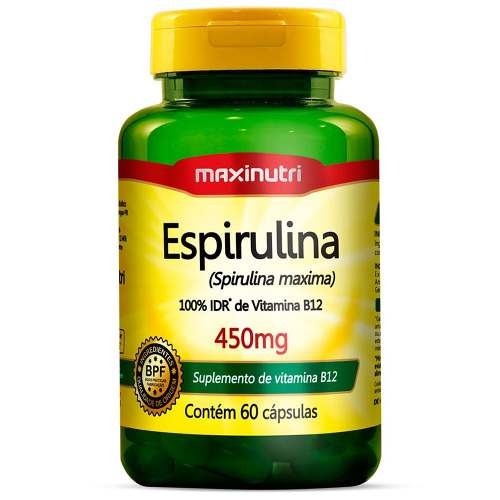 Espirulina 450mg Com 60 Capsulas