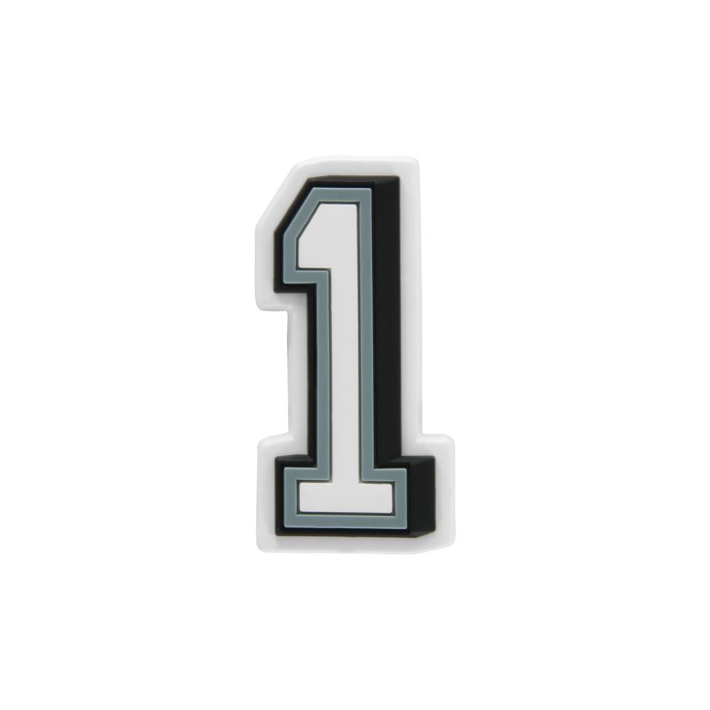 Jibbitz charm numero 1 unico