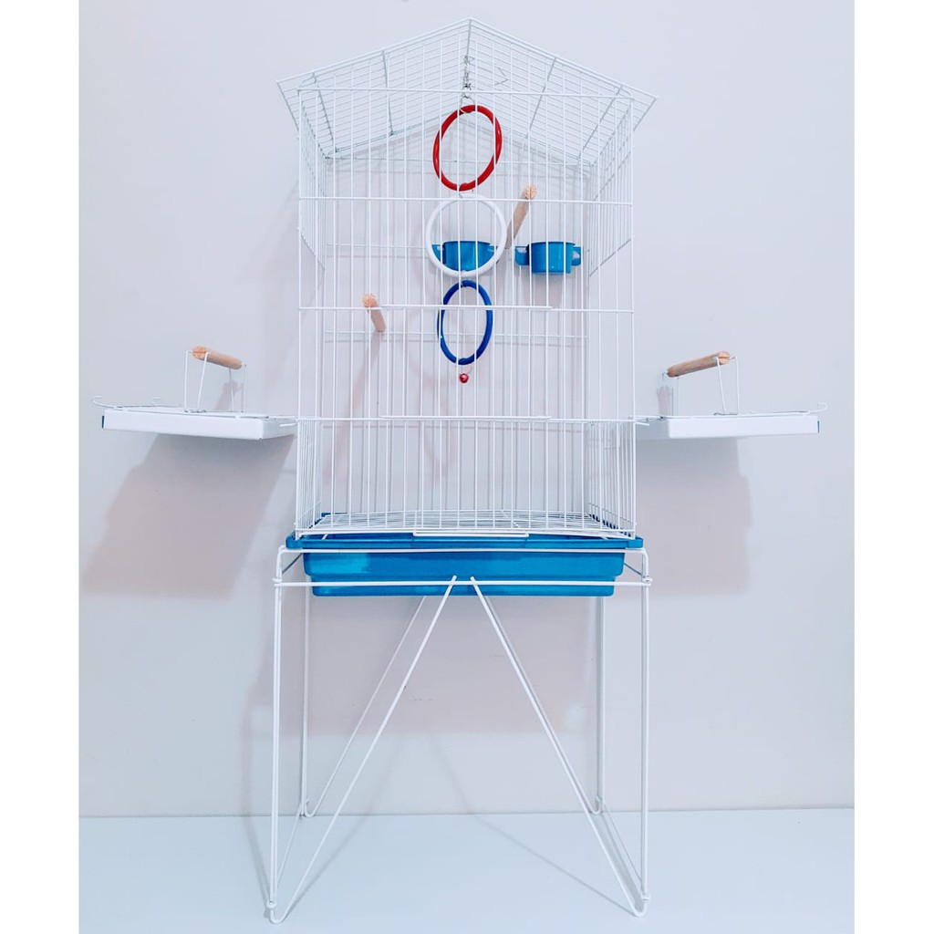 Gaiola Para Calopsita Aves Mansa Mini Viveiro Luxo Com Suporte