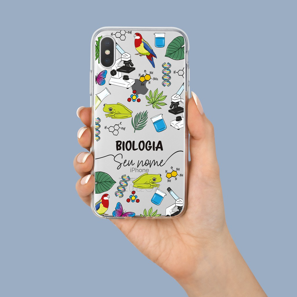 Capa Capinha de Celular Personalizada com sua Profissão - Biologia em Oferta na Shopee