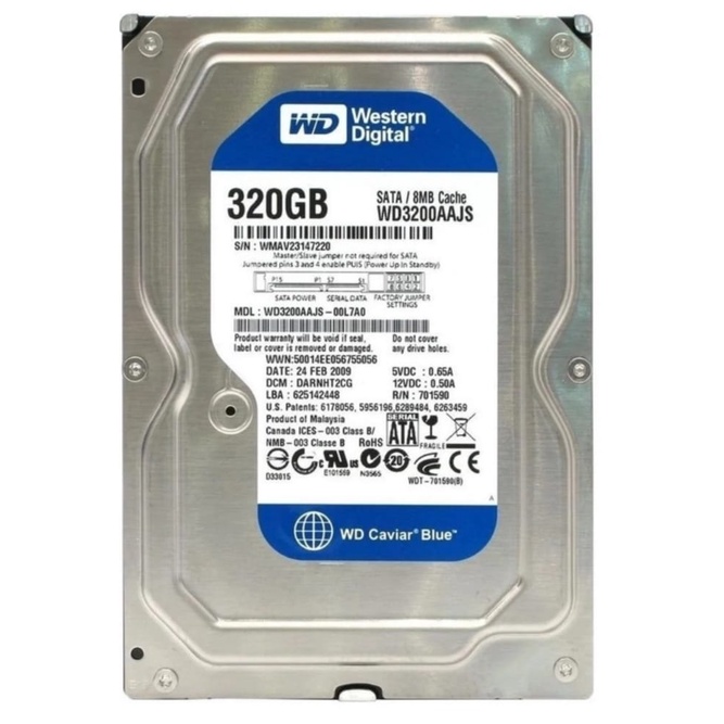 HD Interno 320GB Western Digital Wd Sata ii 8MB Wd Wd 3200AAJS Caviar Blue 7200rmp para dvr e sistema cftv