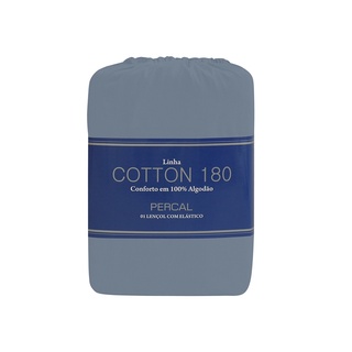 Lençol Zelo Cotton 180 com Elástico Casal - Índigo