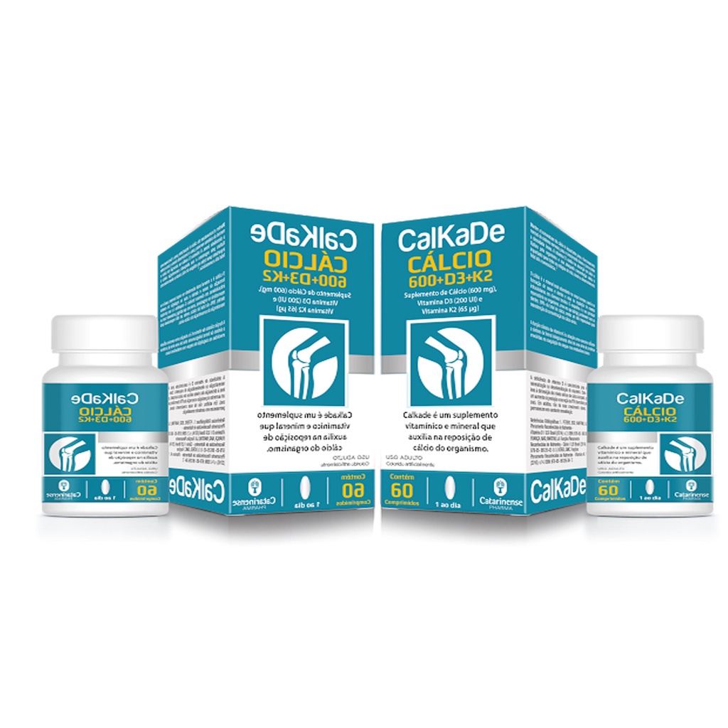 Kit 2 Cálcio  600mg 60 comprimidos - Catarinense em Oferta na Shopee