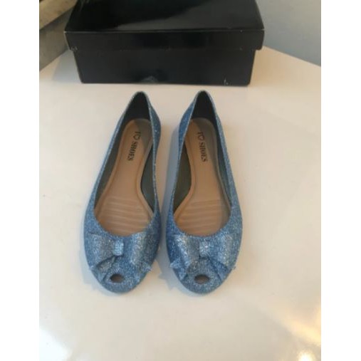 Sapato Sapatilha Feminina Tipo Melissa Glitter Laço Moda Top
