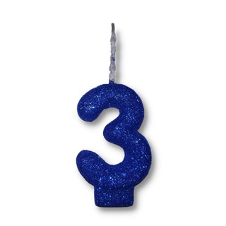 Velas Super Max De Aniversário Azul Royal - Números + Glitter -  1 Uni em Oferta na Shopee