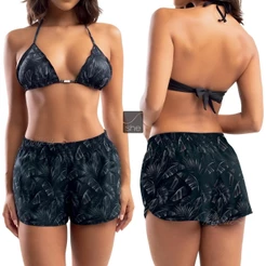 Short Curto Feminino com Aberturas Latetais bem Soltinho com Elastico Firmador Mash She Lingerie