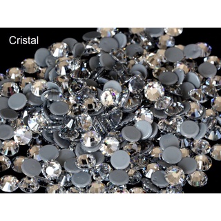 Strass Chaton Vidro SS12 (3mm) Cristal Hotfix (cola na base) Pacote c/ 144 Unidades