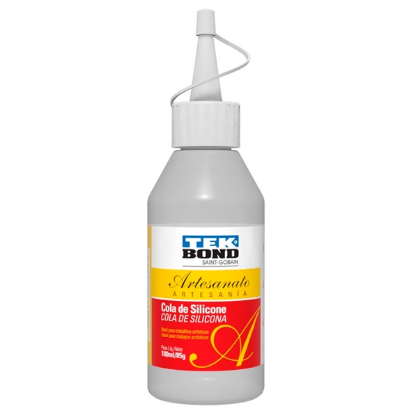 Cola de Silicone TEK BOND 100ml/85g para Artesanato!