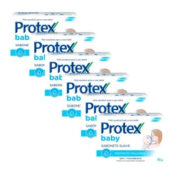 Kit 6 Sabonete Infantil Protex Baby 85g