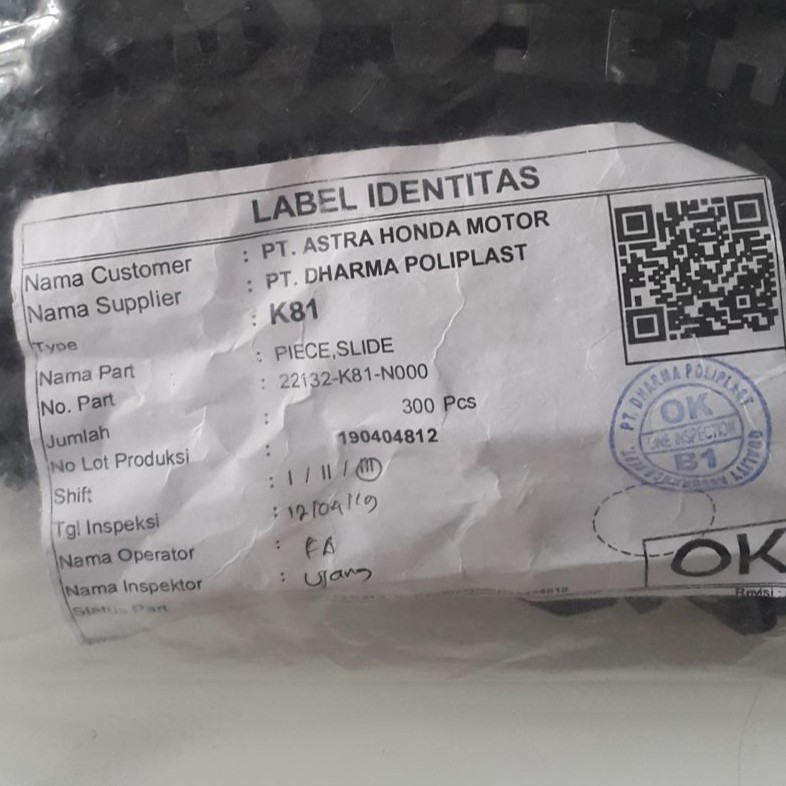 HONDA BEAT VARIO ROLLER Habitação CLIP SLIDER (22011-K81-N00)