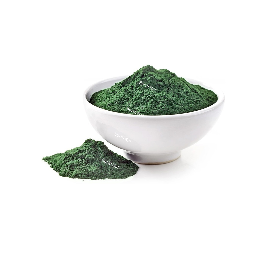 espirulina em pó natural 500g alta qualidade