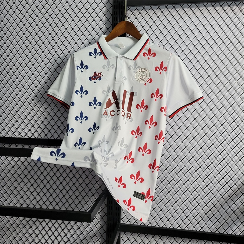 POLO PSG Paris Camisa Masculina Branca De Manga Curta Esportiva De Futebol
